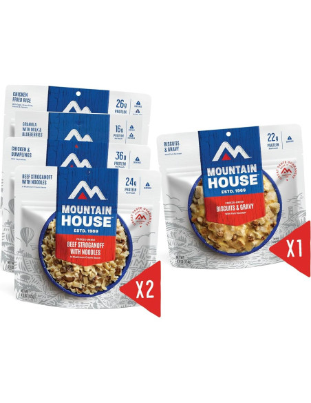 Alimentos de Emergencia Mountain House 3 Días 18 Porciones