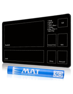 Alfombrilla de Juego MTG Biouai Negra 60x35 cm con Estuche