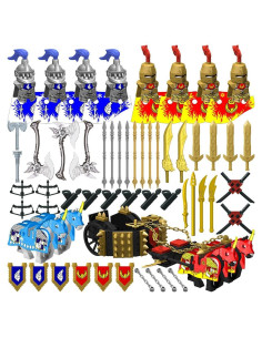 Paquete de Armas para Minifiguras Nicolababe 233 PCS Medieval