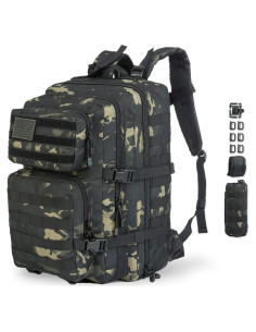 Mochila Táctica Militar GZ XINXING 45L Impermeable Negra