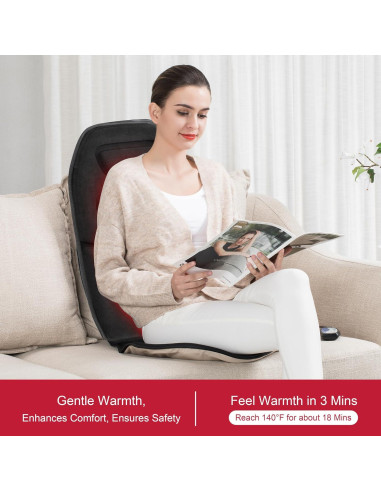 Cojín de Masaje COMFIER CF-2206 con Calor y Vibración