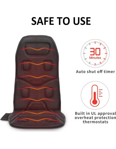 Cojín de Masaje COMFIER CF-2206 con Calor y Vibración