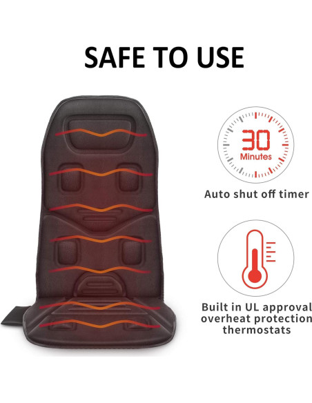 Cojín de Masaje COMFIER CF-2206 con Calor y Vibración