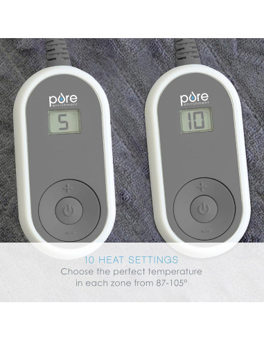 Manta Calentada Pure Enrichment Queen 10 Niveles Calor