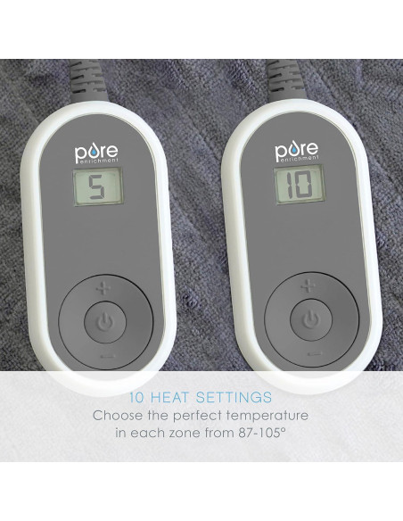 Manta Calentada Pure Enrichment Queen 10 Niveles Calor