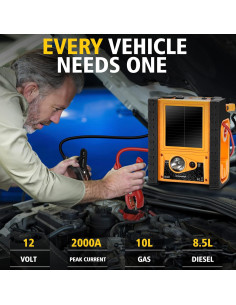 Arrancador de Batería E-Ant 2000A con Compresor y Panel Solar 2