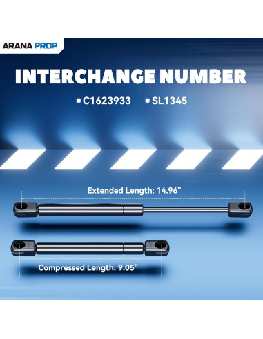 Amortiguador de gas ARANA PROP 15" 45 kg para camper