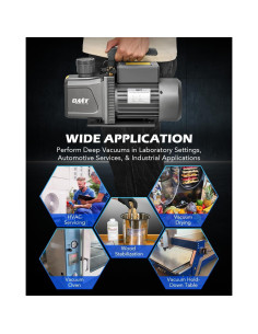 Bomba de Vacío Orion Motor Tech 2 Etapas 9 cfm 3/4 hp 2