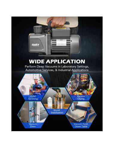 Bomba de Vacío Orion Motor Tech 2 Etapas 9 cfm 3/4 hp