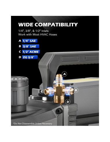 Bomba de Vacío Orion Motor Tech 2 Etapas 9 cfm 3/4 hp