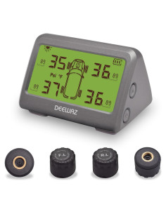 Sistema de Monitoreo de Neumáticos DEEWAZ MY66 Solar 4 Sensores