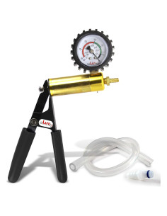 Bomba de Vacío LeLuv de Latón con Manómetro y Manguera 45,72 cm