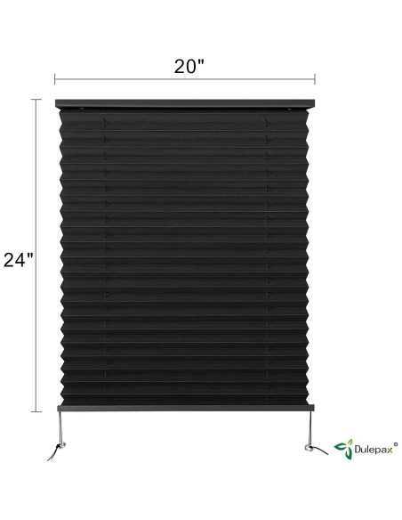 Cortinas Plisadas Dulepax RV 50,8x61cm Negras para Camper Cortinas Plisadas Dulepax RV 50,8x61cm Negras para Camper