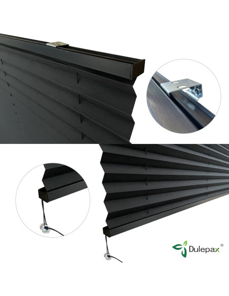 Cortinas Plisadas Dulepax RV 50,8x61cm Negras para Camper Cortinas Plisadas Dulepax RV 50,8x61cm Negras para Camper