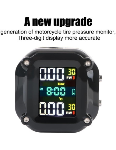 Sistema de Alarma LEEPEE para Neumáticos de Motocicleta, LCD