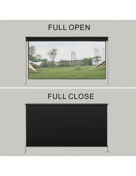 Cortinas Plisadas Dulepax RV 50,8x61cm Negras para Camper Cortinas Plisadas Dulepax RV 50,8x61cm Negras para Camper