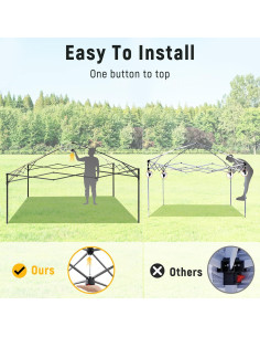 Carpa Pop Up Vibemo 3 Alturas Ajustables Impermeable 10x10 2