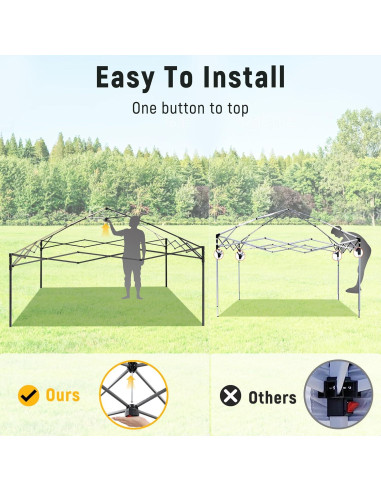 Carpa Pop Up Vibemo 3 Alturas Ajustables Impermeable 10x10