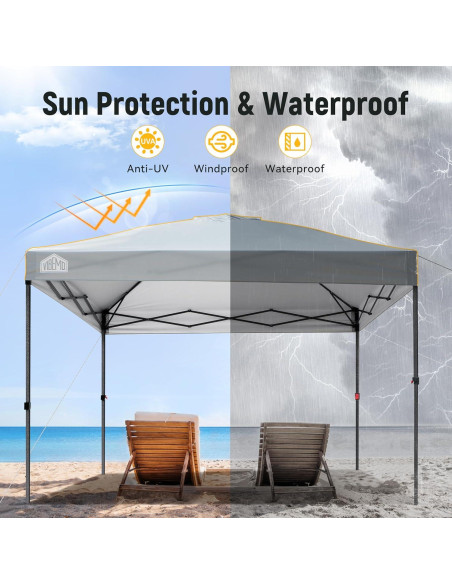 Carpa Pop Up Vibemo 3 Alturas Ajustables Impermeable 10x10 Carpa Pop Up Vibemo 3 Alturas Ajustables Impermeable 10x10