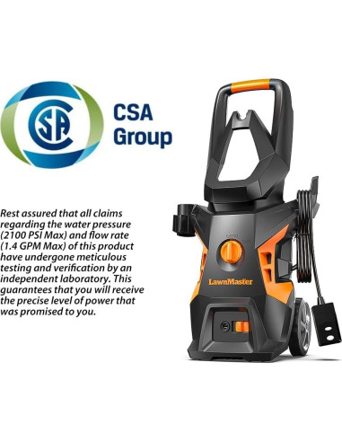 Lavadora a Presión Eléctrica LawnMaster LT306-1800C 2100 PSI