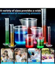 Cilindros y Vasos Medidores Moveland 10-1000ml con Pipetas 2