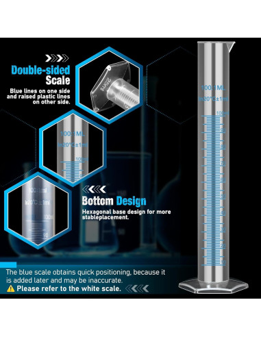 Cilindros y Vasos Medidores Moveland 10-1000ml con Pipetas