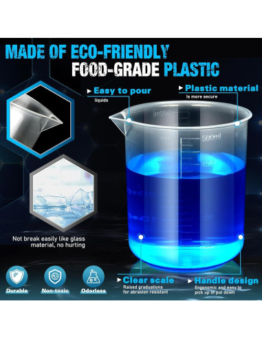 Cilindros y Vasos Medidores Moveland 10-1000ml con Pipetas