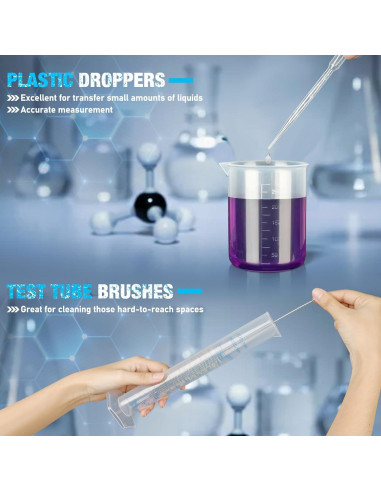 Cilindros y Vasos Medidores Moveland 10-1000ml con Pipetas