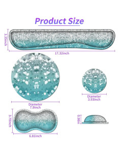 Set Almohadillas Ergonómicas RAUEDWDJS para Teclado y Ratón 2