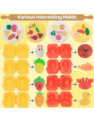 Juego de Plastilina Colorida Crelloci 41 PZS para Niños
