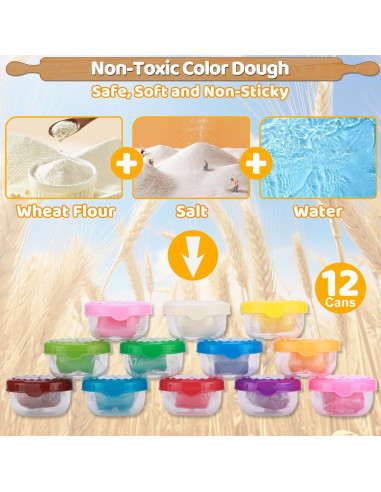 Juego de Plastilina Colorida Crelloci 41 PZS para Niños