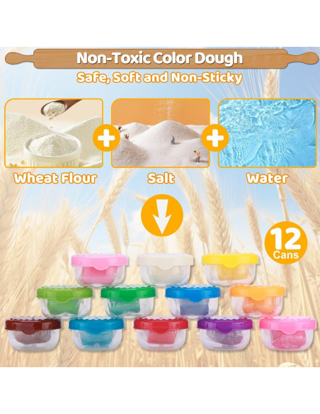 Juego de Plastilina Colorida Crelloci 41 PZS para Niños