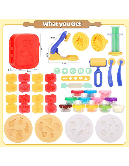 Juego de Plastilina Colorida Crelloci 41 PZS para Niños