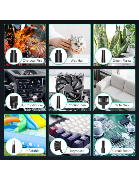 Soplador de Aire Comprimido NZACE C4915 110000RPM Recargable Soplador de Aire Comprimido NZACE C4915 110000RPM Recargable