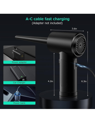 Soplador de Aire Comprimido NZACE C4915 110000RPM Recargable