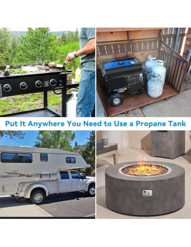 Regulador de Propano Skyflame RV Doble Etapa con 2 Mangueras