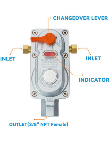 Regulador de Propano Skyflame RV Doble Etapa con 2 Mangueras