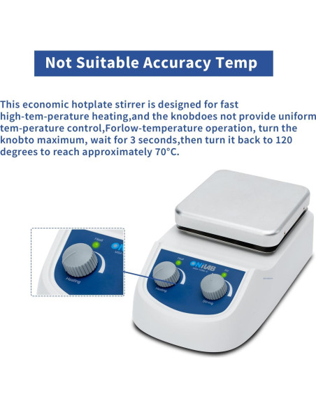 Agitador Magnético ONiLAB MS4-H380-E 5L 2000RPM 380C