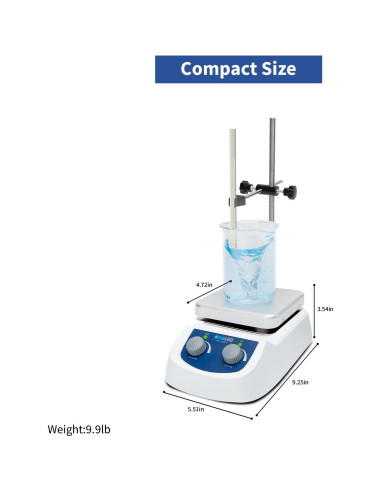 Agitador Magnético ONiLAB MS4-H380-E 5L 2000RPM 380C