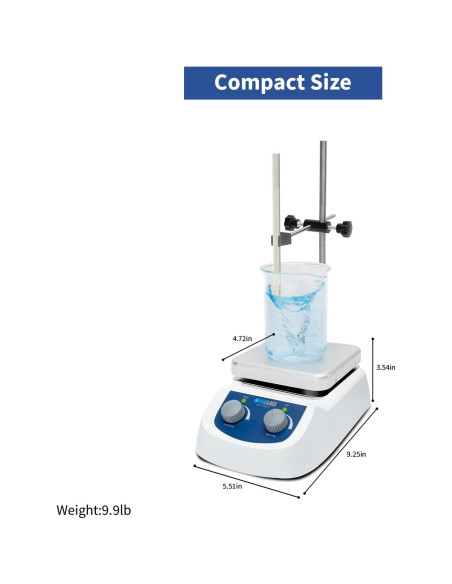 Agitador Magnético ONiLAB MS4-H380-E 5L 2000RPM 380C