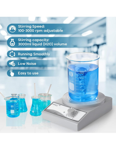 Agitador Magnético HYCC MX-3K 3000 RPM 3000ml
