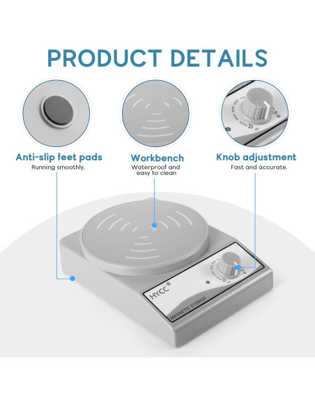 Agitador Magnético HYCC MX-3K 3000 RPM 3000ml