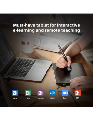 Tableta de Dibujo Huion H640P 15,24x10,16 cm 8192 Niveles