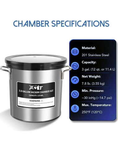 Kit de Cámara de Vacío PB Motor Tech 11.4L con Tapa de Vidrio