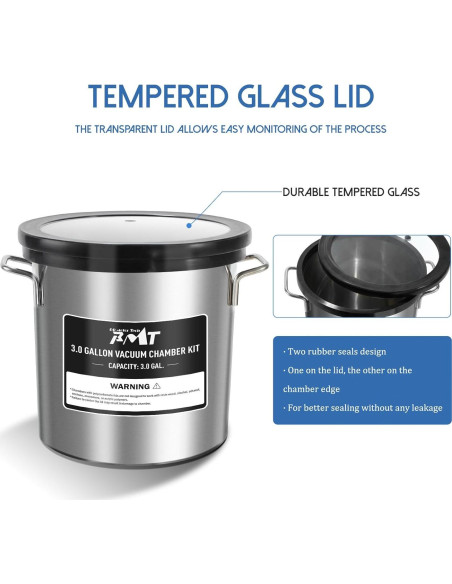 Kit de Cámara de Vacío PB Motor Tech 11.4L con Tapa de Vidrio