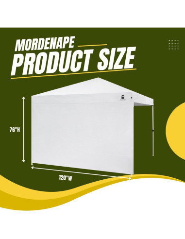 Pared lateral de sombra MordenApe para carpa 3x3m blanca