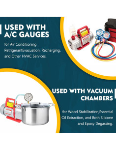 Bomba de Vacío Kozyvacu TA350 3.5 CFM para AC y HVAC 2