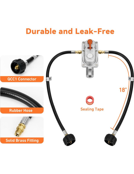 Regulador de Propano Skyflame 2 Etapas con Mangueras 45,72 cm