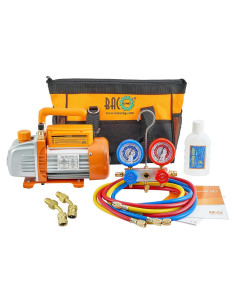 BACOENG Bomba de Vacío 3.6CFM Kit Manómetro R22 R32 R410A