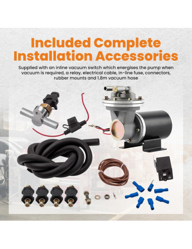 Bomba de Vacío Eléctrica 12V maXpeedingrods para Frenos
